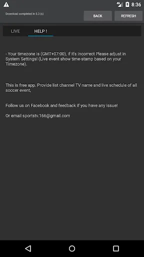 Sport Schedule Screenshots