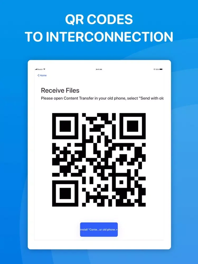 Ảnh chụp màn hình của Content Transfer Copy Data . iPad 