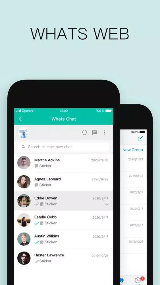 Capturas de tela do Whats Web App +