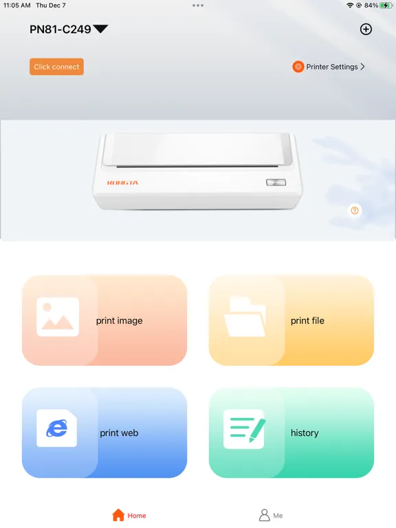 Tangkapan layar SoPrint iPad 