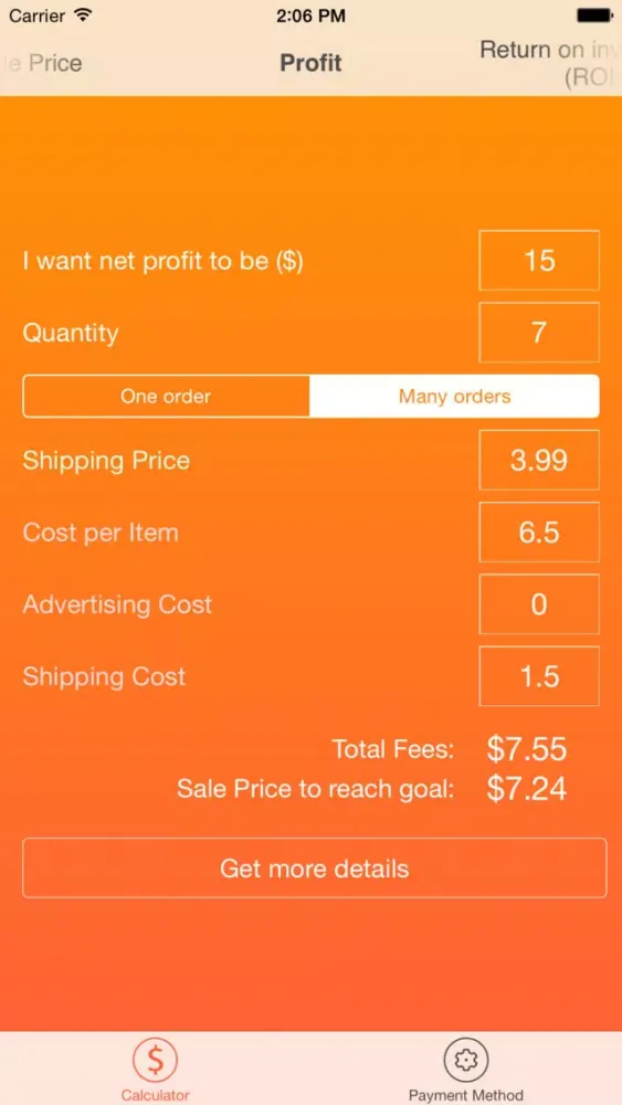 Скриншоты Fee Calculator for Etsy Sellers