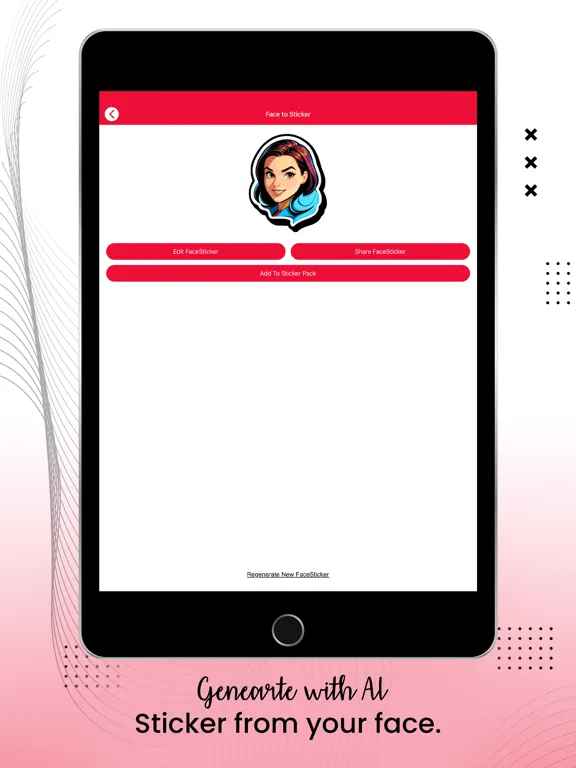 Ảnh chụp màn hình của Face To Sticker AI iPad 