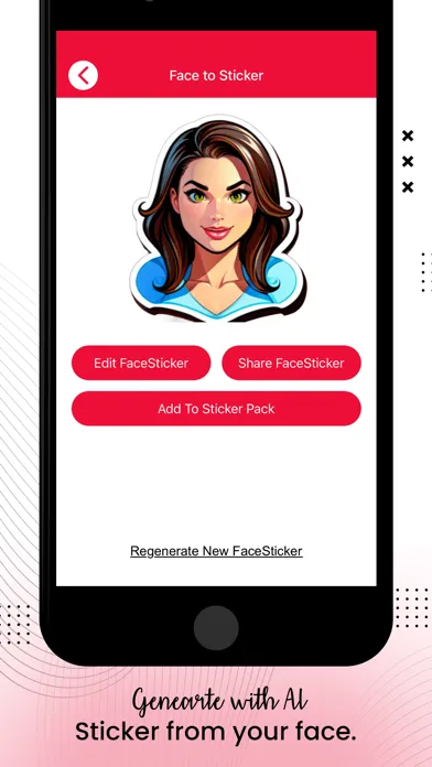 Ảnh chụp màn hình của Face To Sticker AI