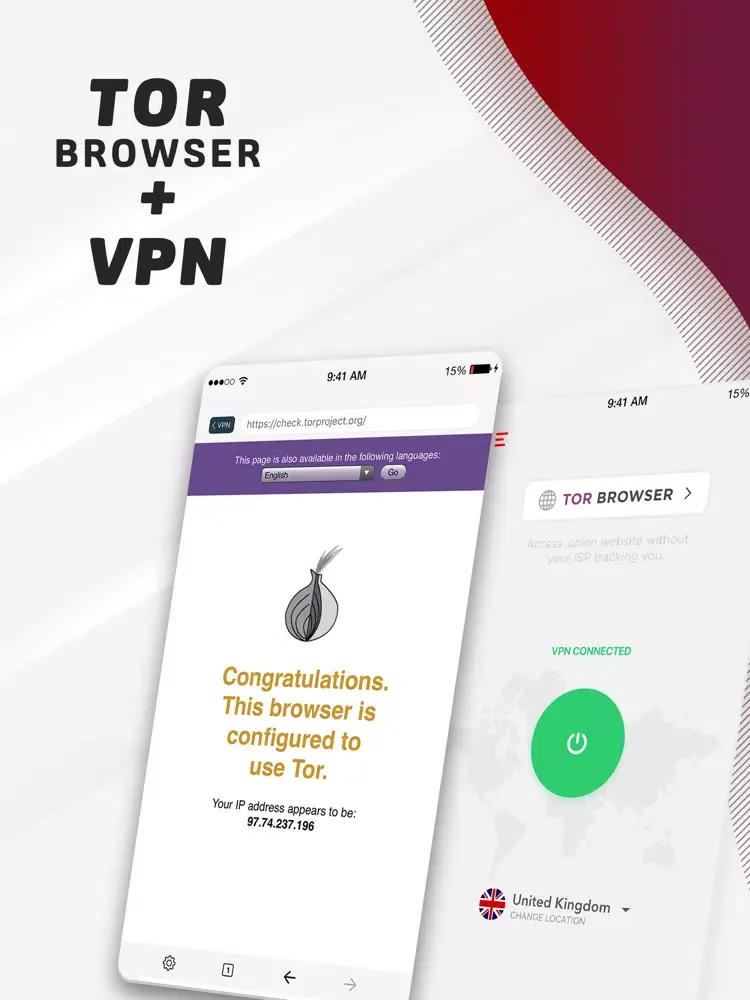 TOR Browser + VPN Private Web iPad 应用截图