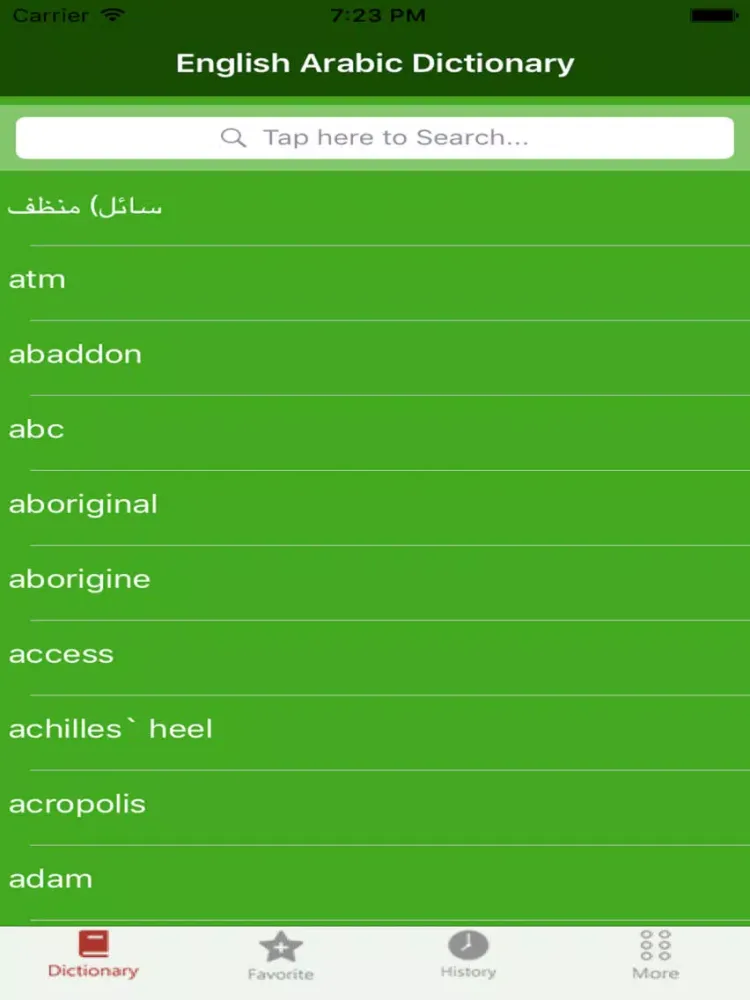 English to Arabic Offline Dictionary iPad  স্ক্রিনশট