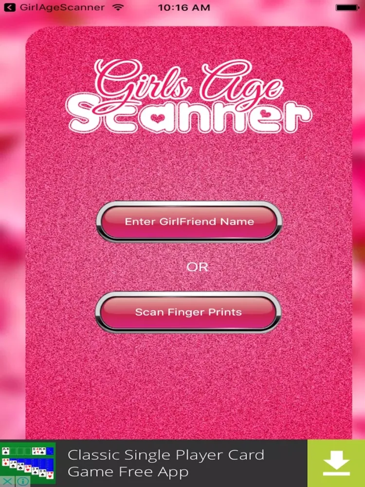 Capturas de pantalla de Girl Age Scanner Prank iPad 