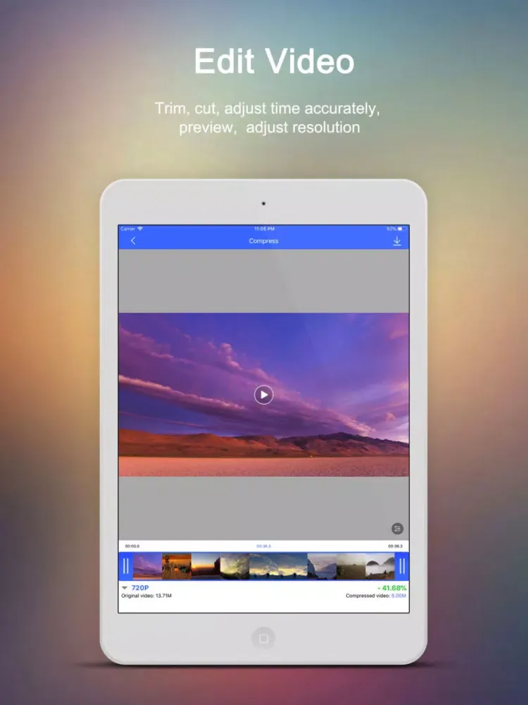 Capturas de pantalla de VidCompress-Video Compress Cut iPad 