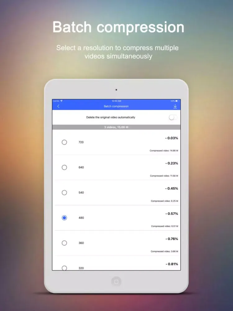 Capturas de pantalla de VidCompress-Video Compress Cut iPad 