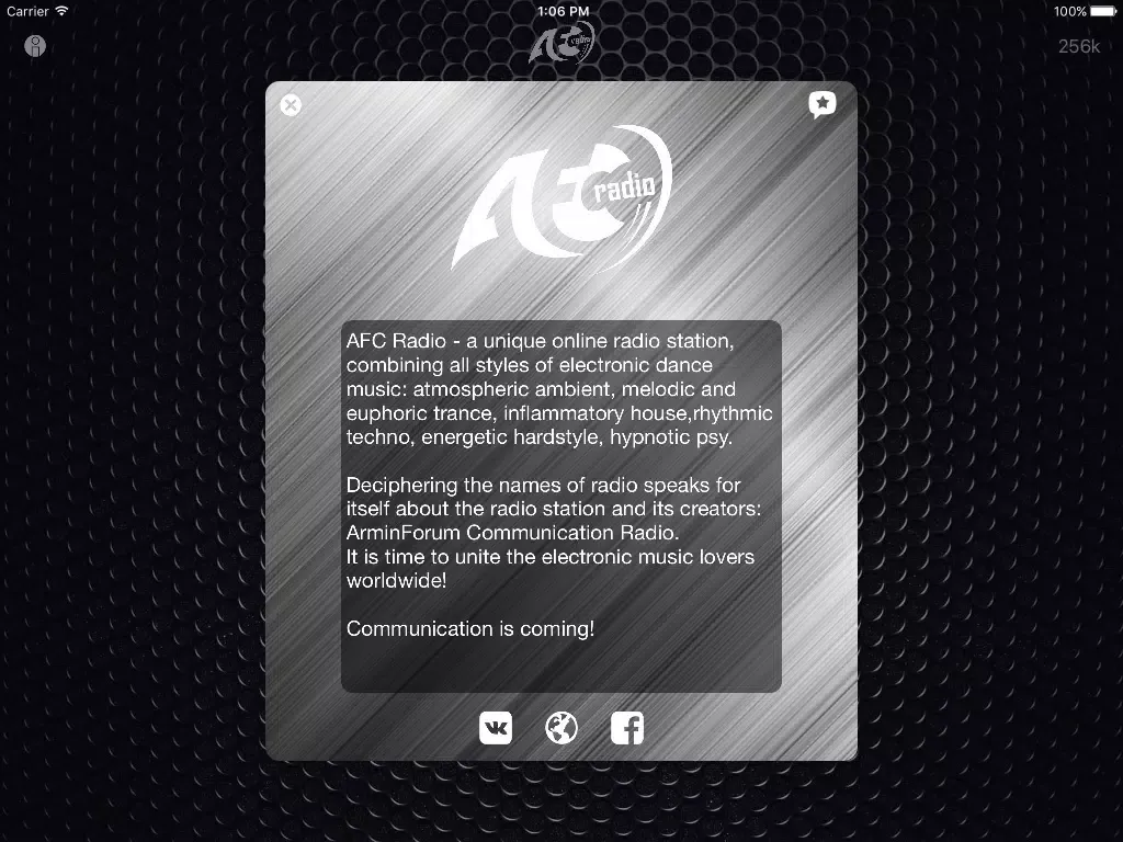 AFC Radio iPad 应用截图