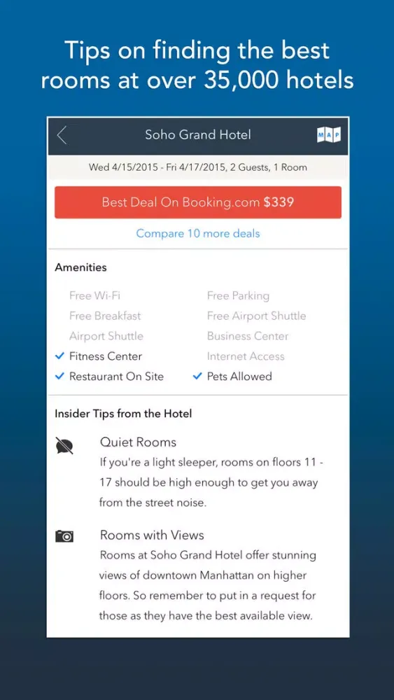 Capturas de pantalla de Room 77 - Hotel Search and Price Comparison