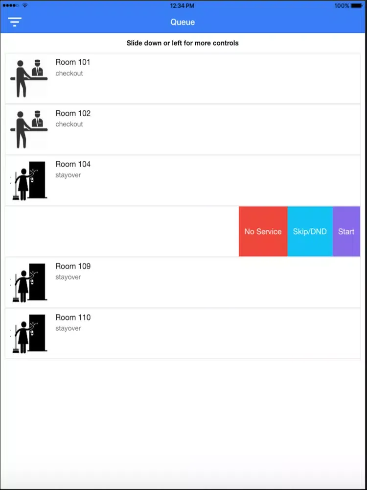 TidyHotel Housekeeper iPad  Screenshots