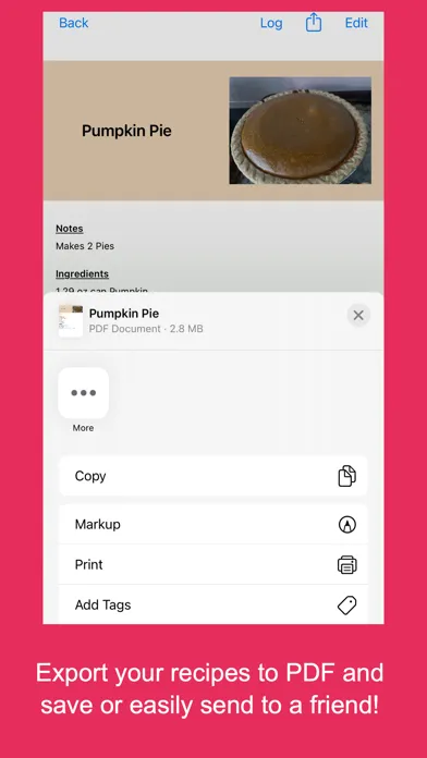ภาพหน้าจอของ Recipe Chest & Log