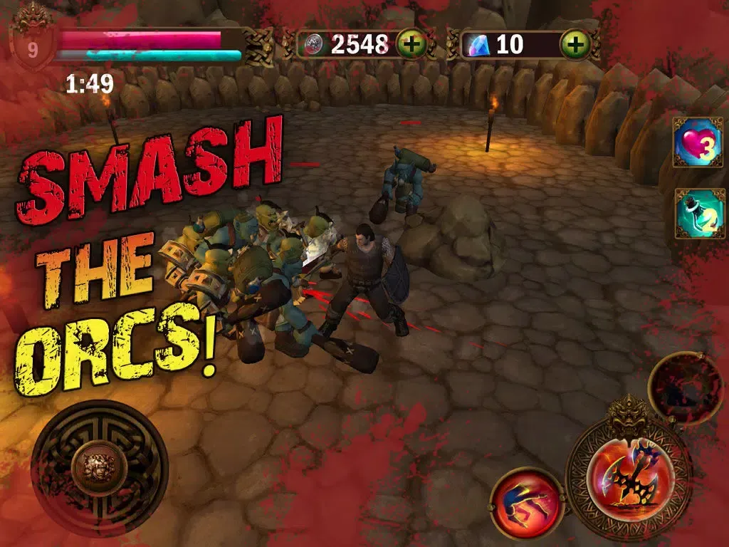 Angry Warrior: Eternity Slasher 3D Fantasy Battle With Orcs iPad  स्क्रीनशॉट