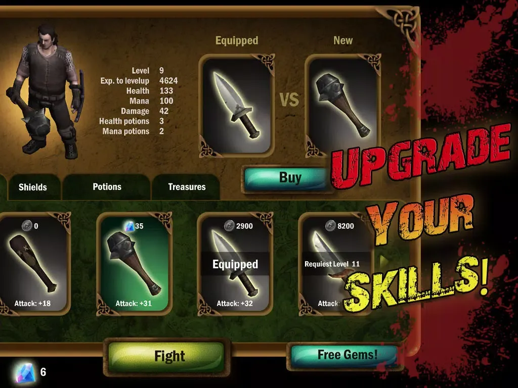 Angry Warrior: Eternity Slasher 3D Fantasy Battle With Orcs iPad  स्क्रीनशॉट