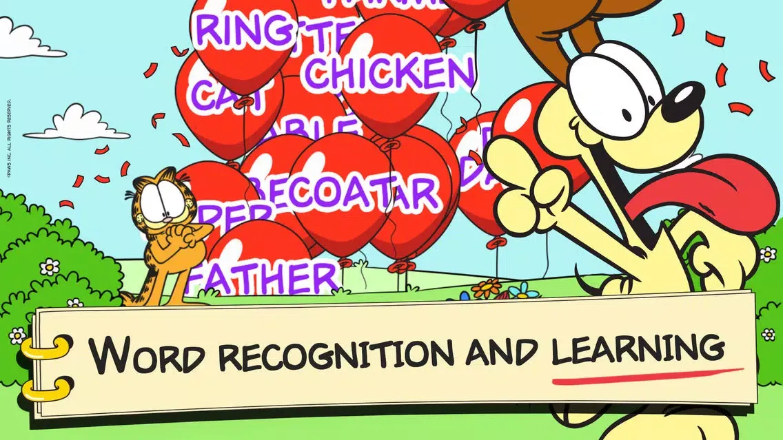 Captures d'écran de Garfield English Sight Words