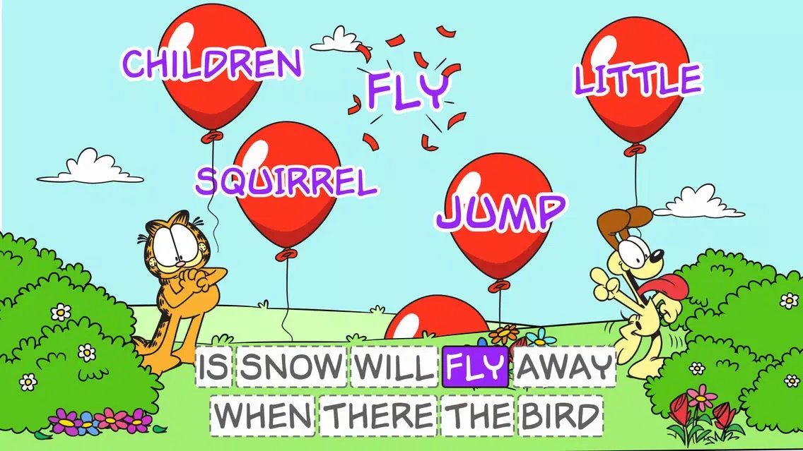 Captures d'écran de Garfield English Sight Words