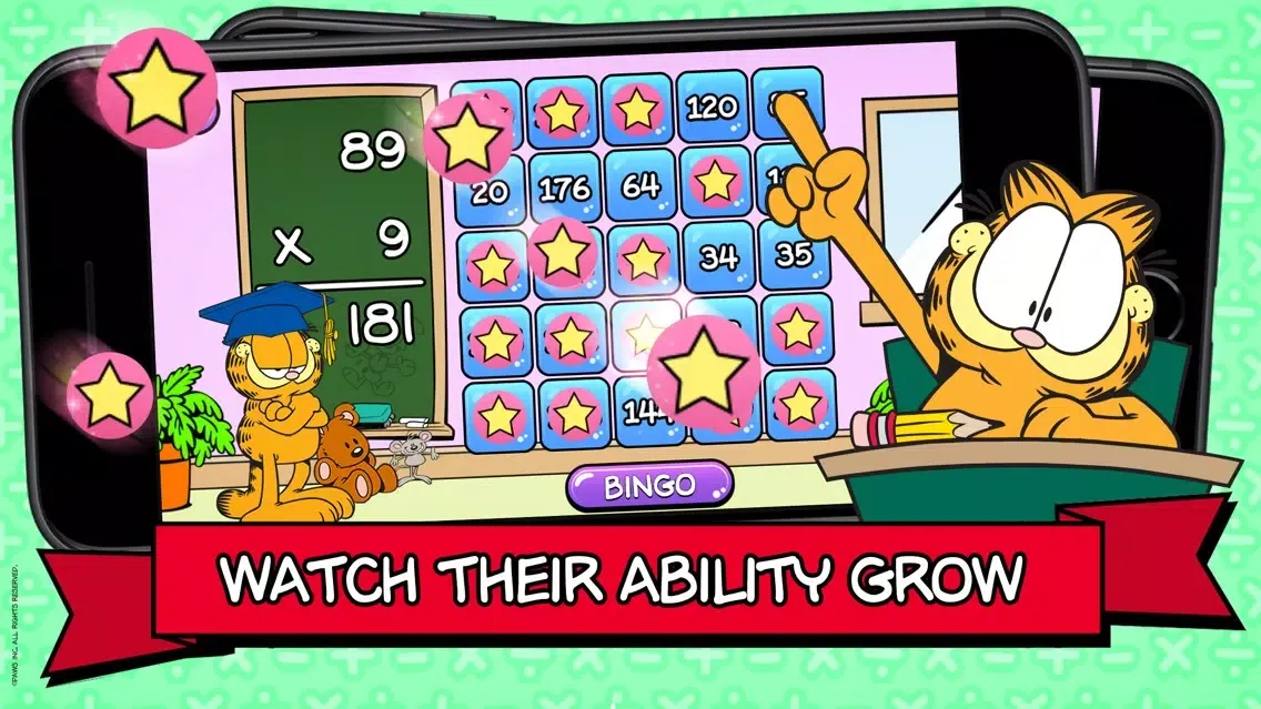 Screenshot di Garfield Math Bingo