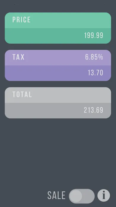 Zrzuty ekranu A Sales Tax Calculator
