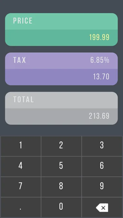 Zrzuty ekranu A Sales Tax Calculator