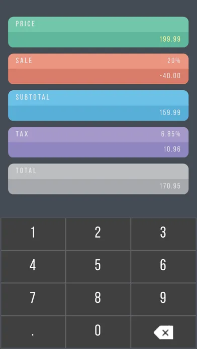 Zrzuty ekranu A Sales Tax Calculator