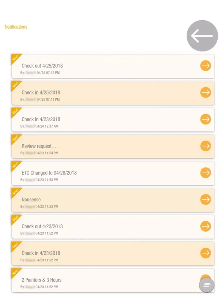 CP Jobsite iPad  Screenshots