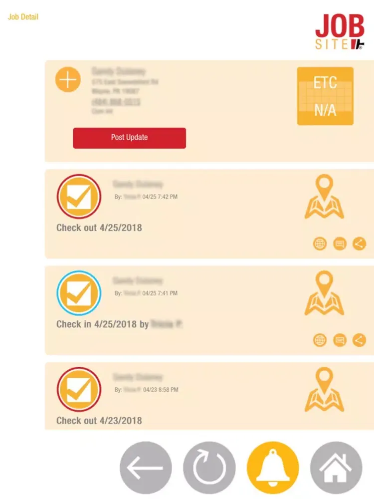 CP Jobsite iPad  Screenshots