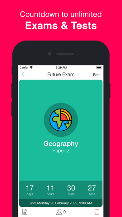 Exam Countdown - School & Uni سکرین شاٹس