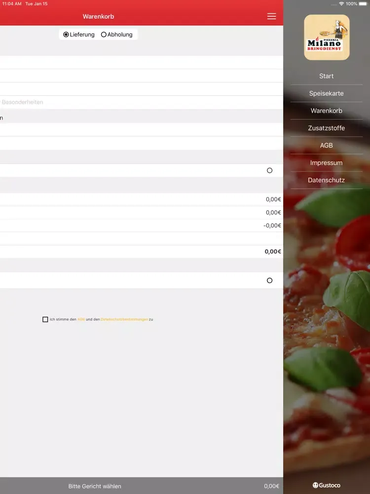 صور Pizzeria Milano Bringdienst iPad 