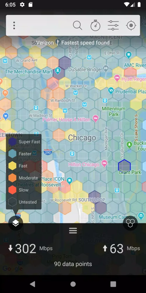 Cell Phone Coverage Map Screenshots