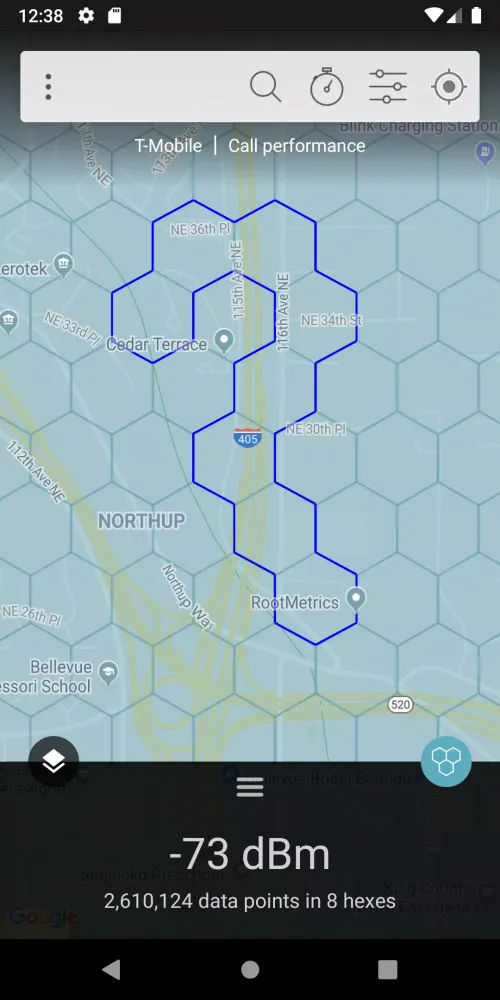 Cell Phone Coverage Map Screenshots