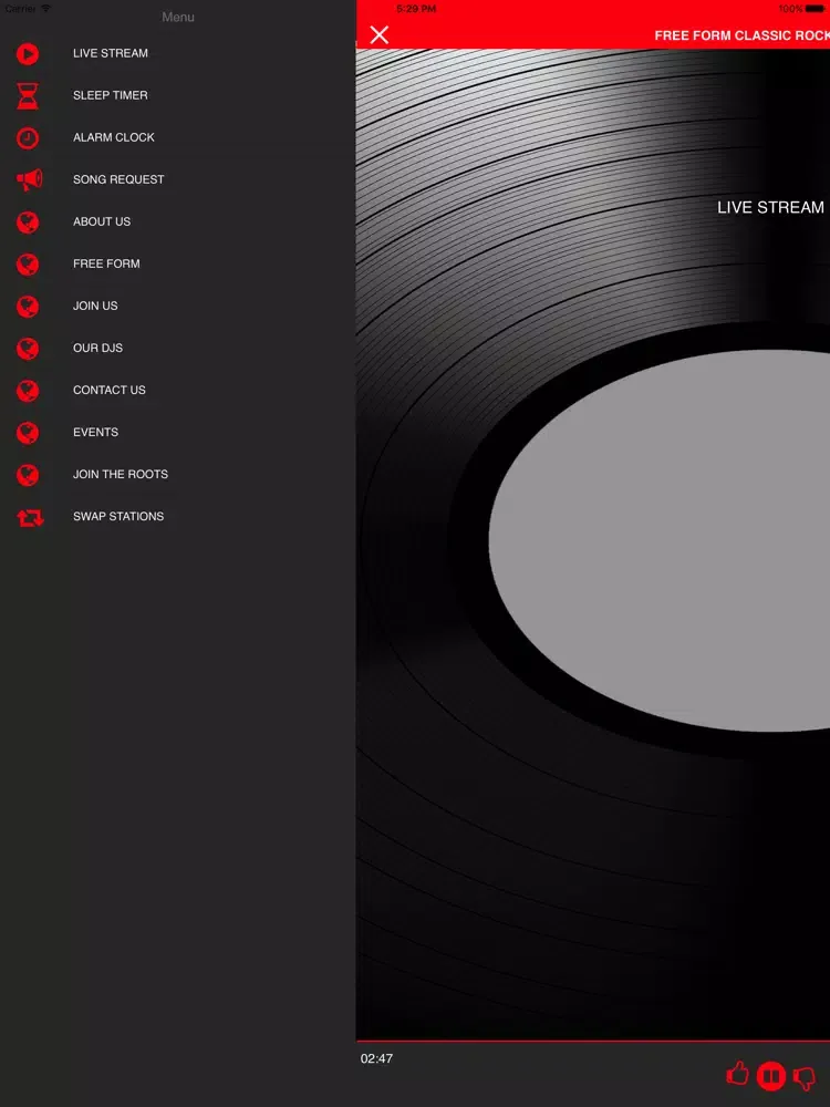 The Roots.fm Radio iPad  Ekran Görüntüleri