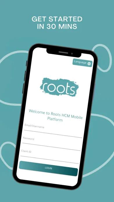 Capturas de tela do RootsHCM