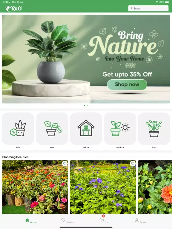 ภาพหน้าจอของ RootsNGreens iPad 