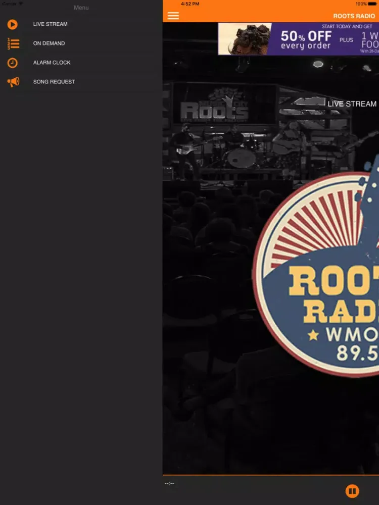 Zrzuty ekranu Roots Radio iPad 