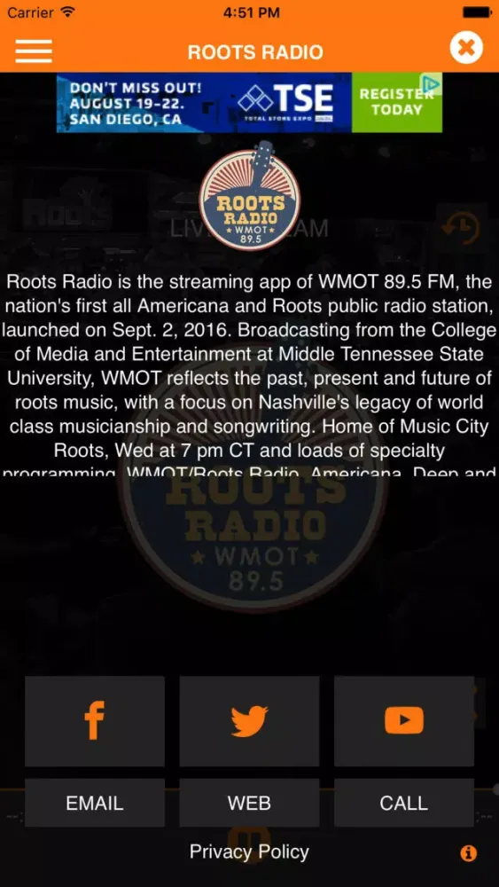 Zrzuty ekranu Roots Radio