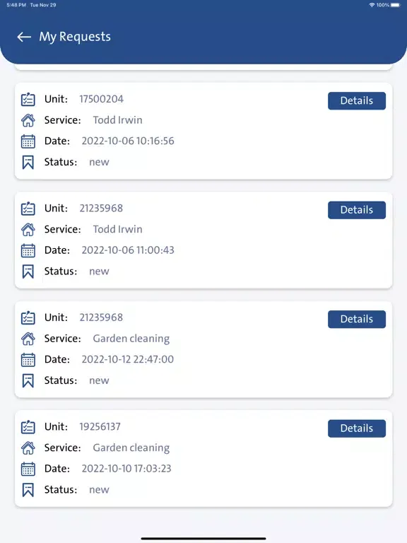 Ảnh chụp màn hình của AlNasrallah PMS iPad 
