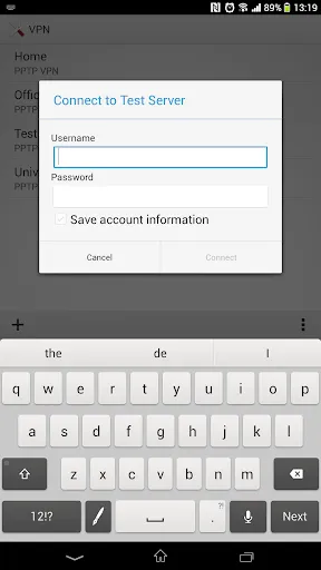 VPN Settings Screenshots