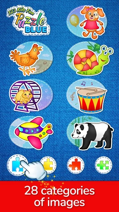 123 Kids Fun Puzzle Blue Games スクリーンショット