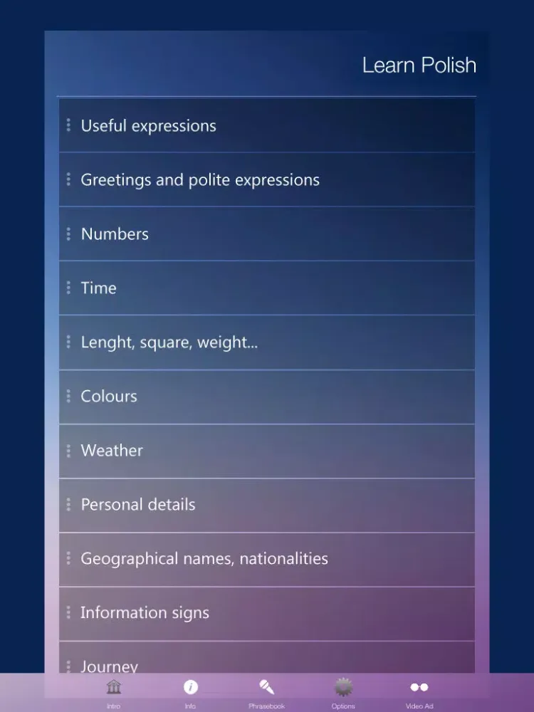 Learn POLISH Fast and Easy - Learn to Speak Polish Language Audio Phrasebook and Dictionary App for Beginners iPad  স্ক্রিনশট