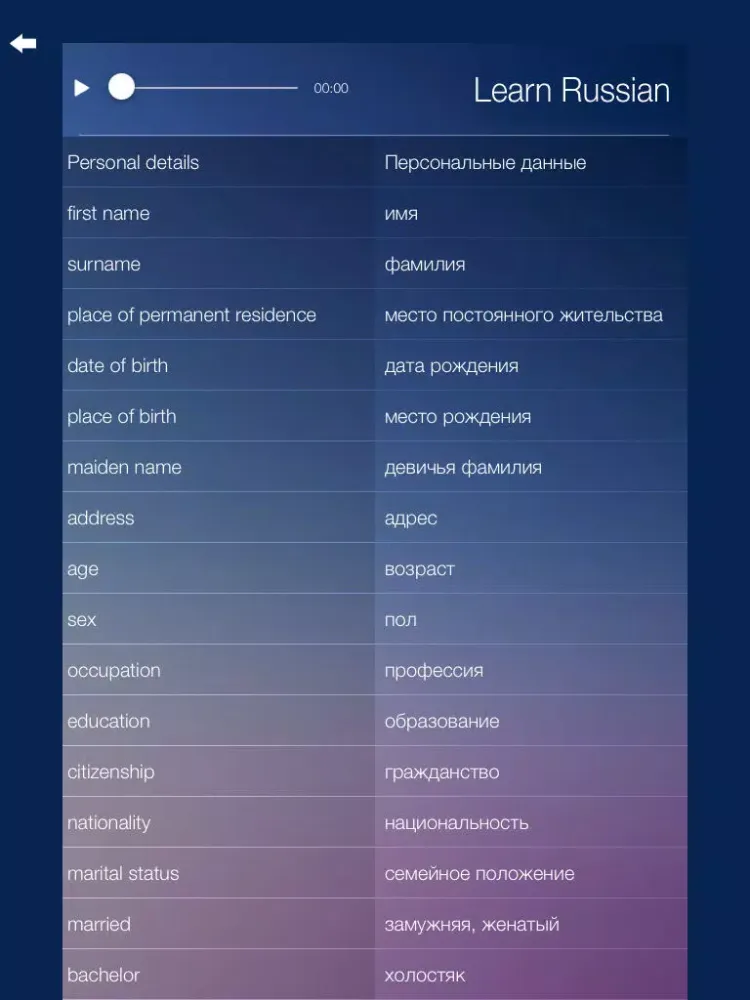 Learn RUSSIAN Fast and Easy - Learn to Speak Russian Language Audio Phrasebook and Dictionary App for Beginners iPad 应用截图