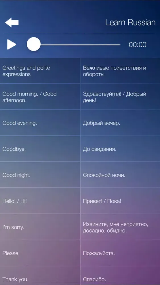 Learn RUSSIAN Fast and Easy - Learn to Speak Russian Language Audio Phrasebook and Dictionary App for Beginners应用截图