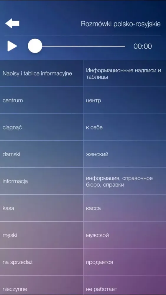 Rozmówki polsko-rosyjskie - nauka języka rosyjskiego Screenshots