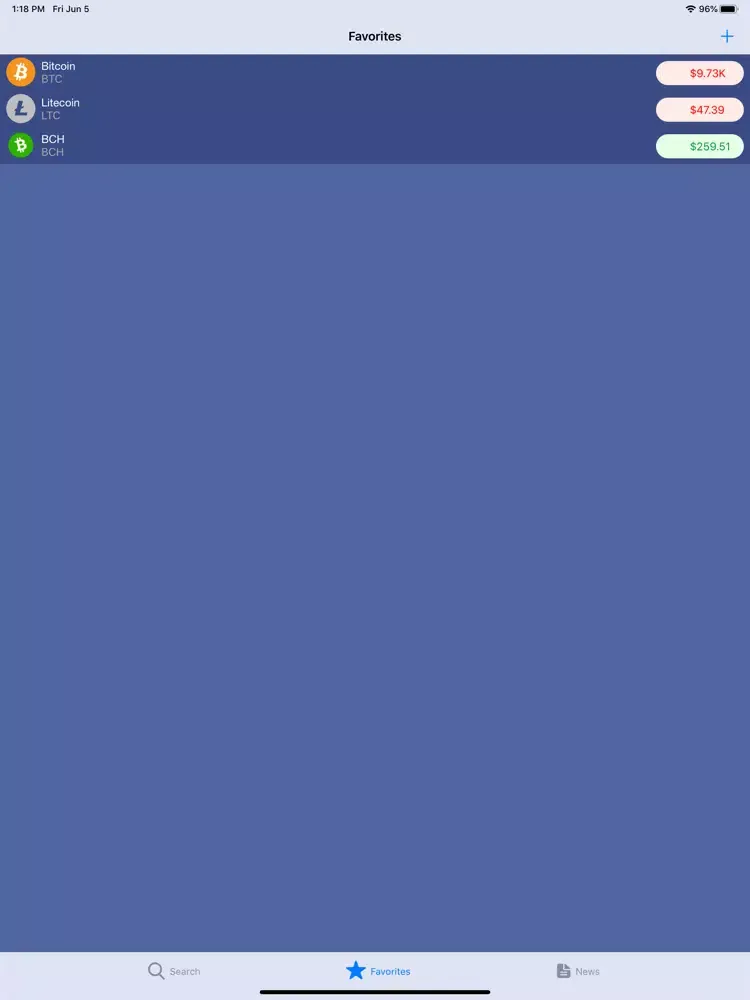 Cryptocurrencies iPad  স্ক্রিনশট