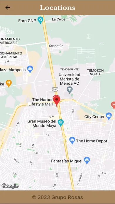 Capturas de tela do Grupo Rosas