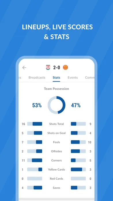 Live Soccer TV: Scores & Stats स्क्रीनशॉट