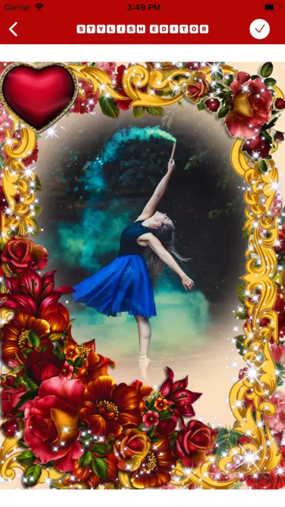 Rose Flower Frame Photo Editor Screenshots