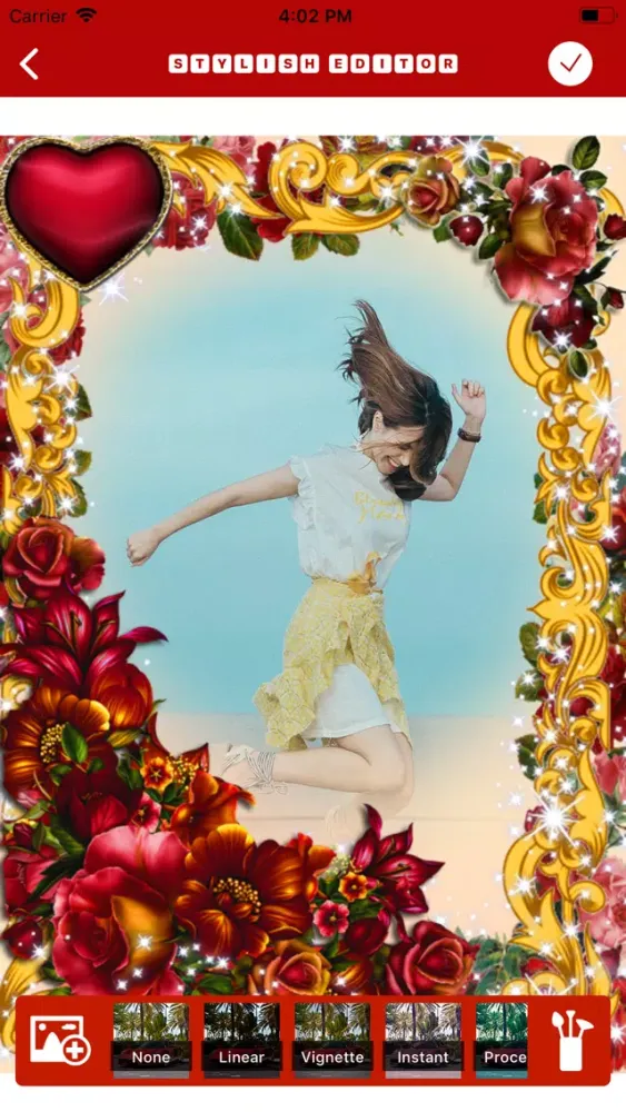 Rose Flower Frame Photo Editor Screenshots