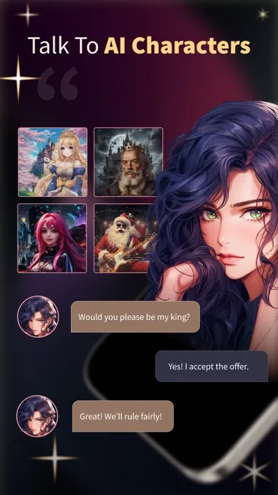 Capturas de tela do Rosebud AI Characters