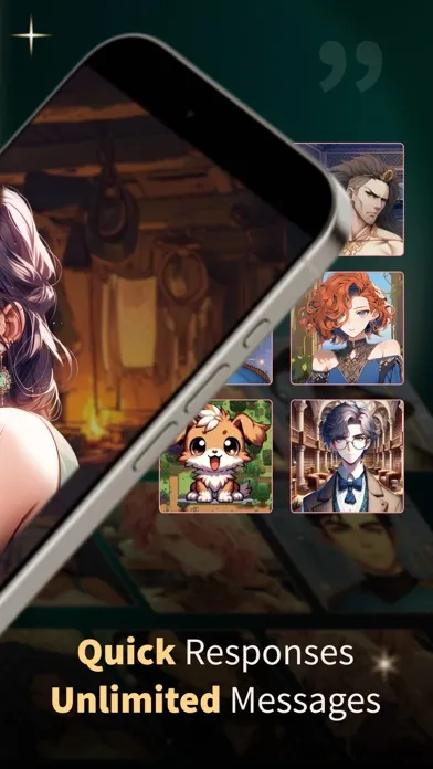 Capturas de tela do Rosebud AI Characters