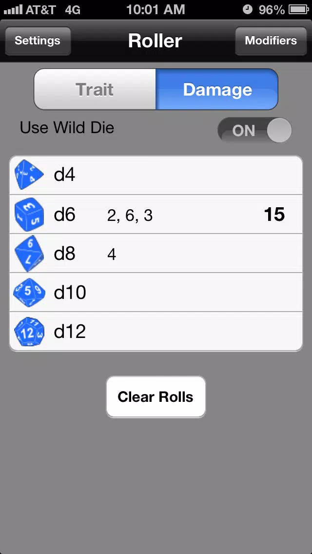 Savage Worlds Dice Roller应用截图
